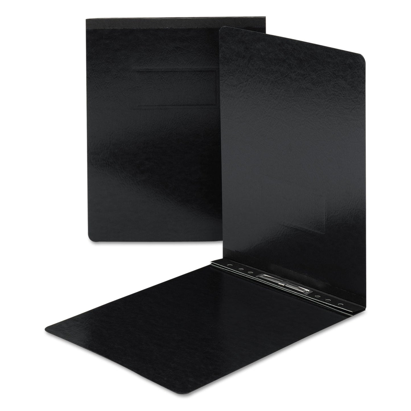 Smead Prong Fastener Premium Pressboard Report Cover, Two-Piece Prong Fastener, 2" Capacity, 8.5 x 11, Black/Black