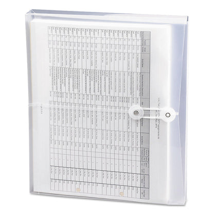 Smead Poly String and Button Interoffice Envelopes, Open-Side (Horizontal), 9.75 x 11.63, Clear, 5/Pack
