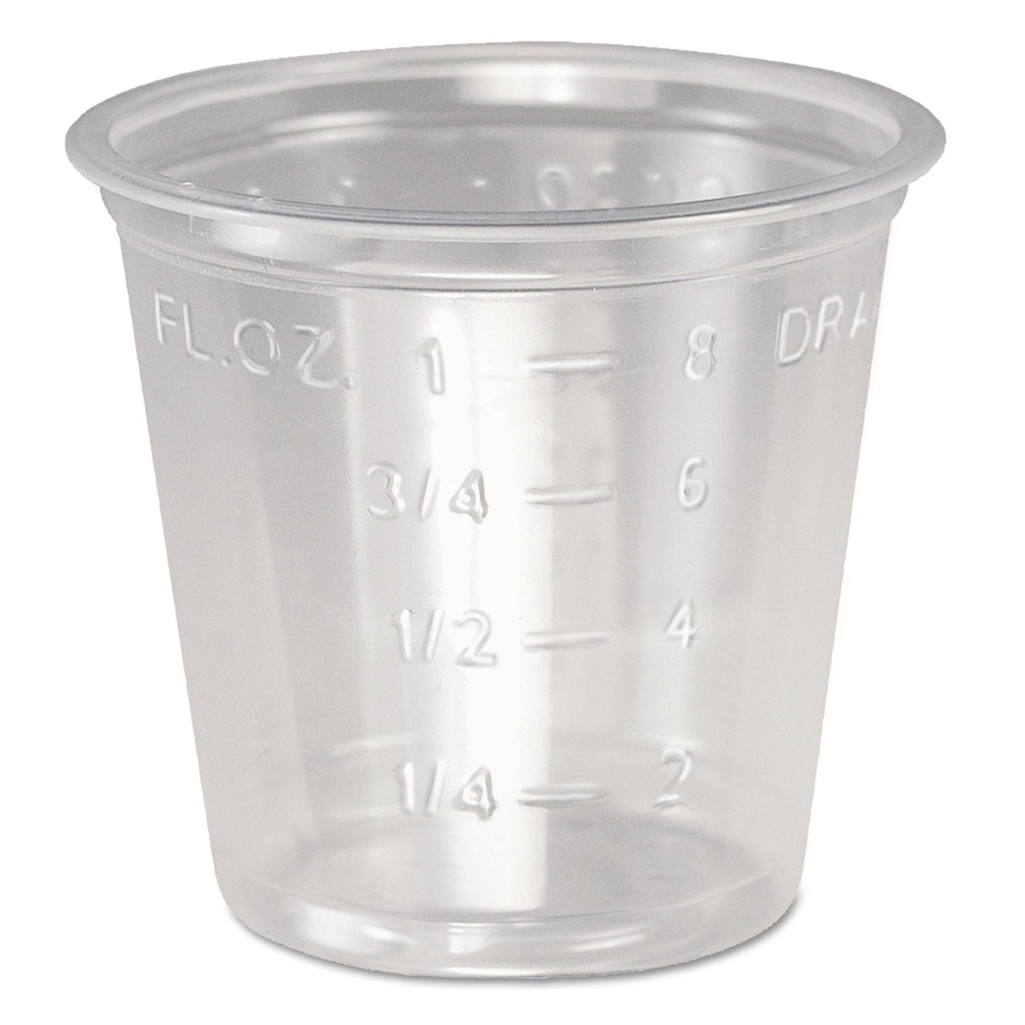 Dart Plastic Medical and Dental Cups, 1 oz, Clear, Graduated, 5,000/Carton