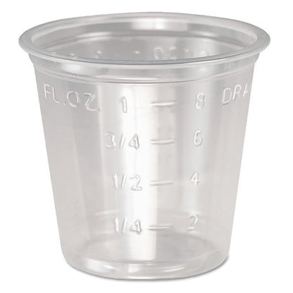 Dart Plastic Medical and Dental Cups, 1 oz, Clear, Graduated, 5,000/Carton