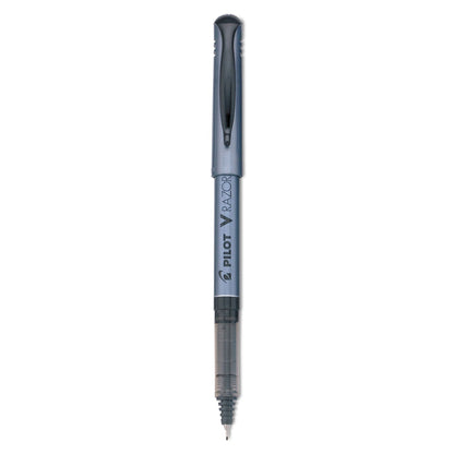 Pilot V Razor Point Liquid Ink Porous Point Pen, Stick, Extra-Fine 0.5 mm, Black Ink, Gray Barrel, Dozen