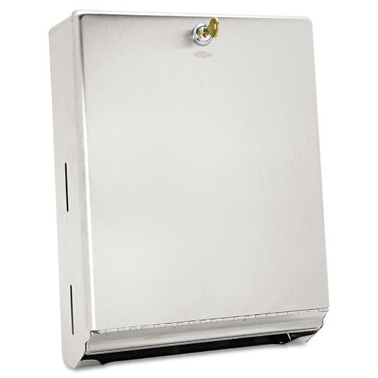 Bobrick Surface-Mounted Paper Towel Dispenser, 10.75 x 4 x 14, Stainless Steel