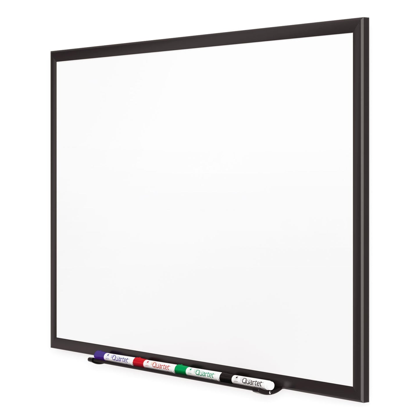 Quartet Classic Porcelain Magnetic Whiteboard, 36 x 24, Black Aluminum Frame