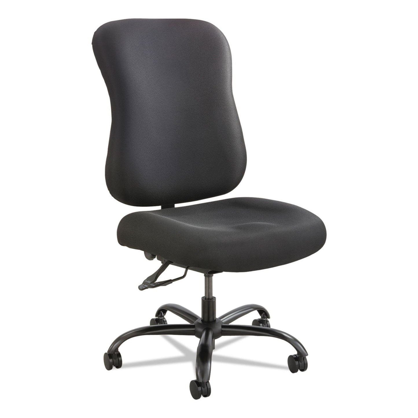 Safco Optimus High Back Big and Tall Chair, Fabric, Supports Up to 400 lb, 19" to 22" Seat Height, Black