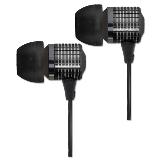 ByTech Earbuds with Microphone, 4 ft Cord, Black