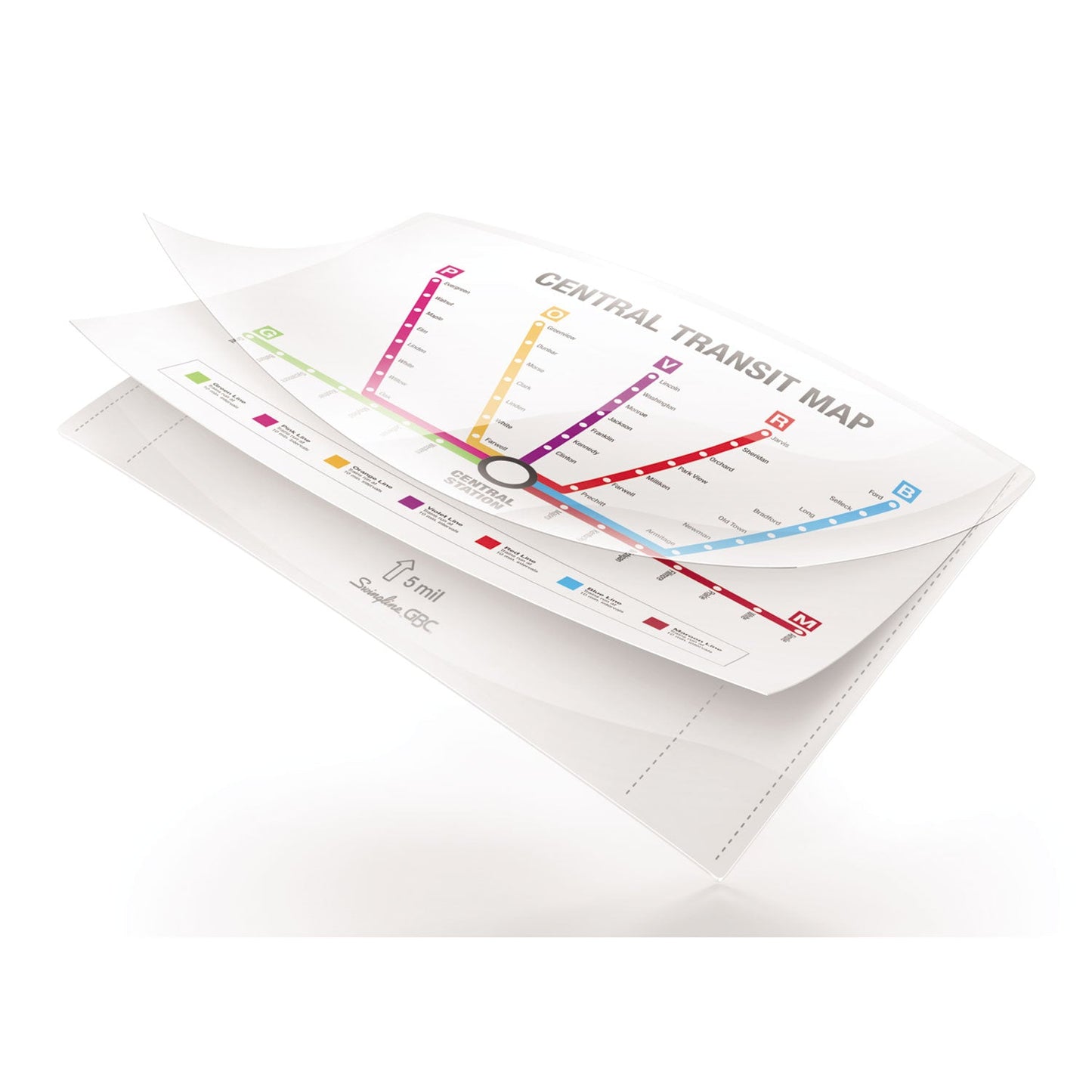 GBC EZUse Thermal Laminating Pouches, 5 mil, 9" x 11.5", Gloss Clear, 100/Box
