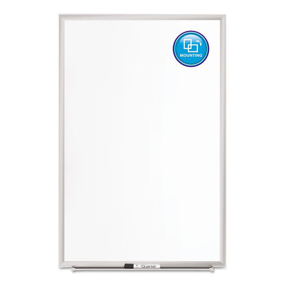 Quartet Classic Series Porcelain Magnetic Board, 96 x 48, White, Silver Aluminum Frame