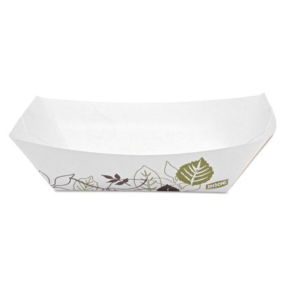 Dixie Kant Leek Polycoated Paper Food Tray, 2 lb Capacity, 5 x 6.69 x 1.6, Pathways, 1,000/Carton