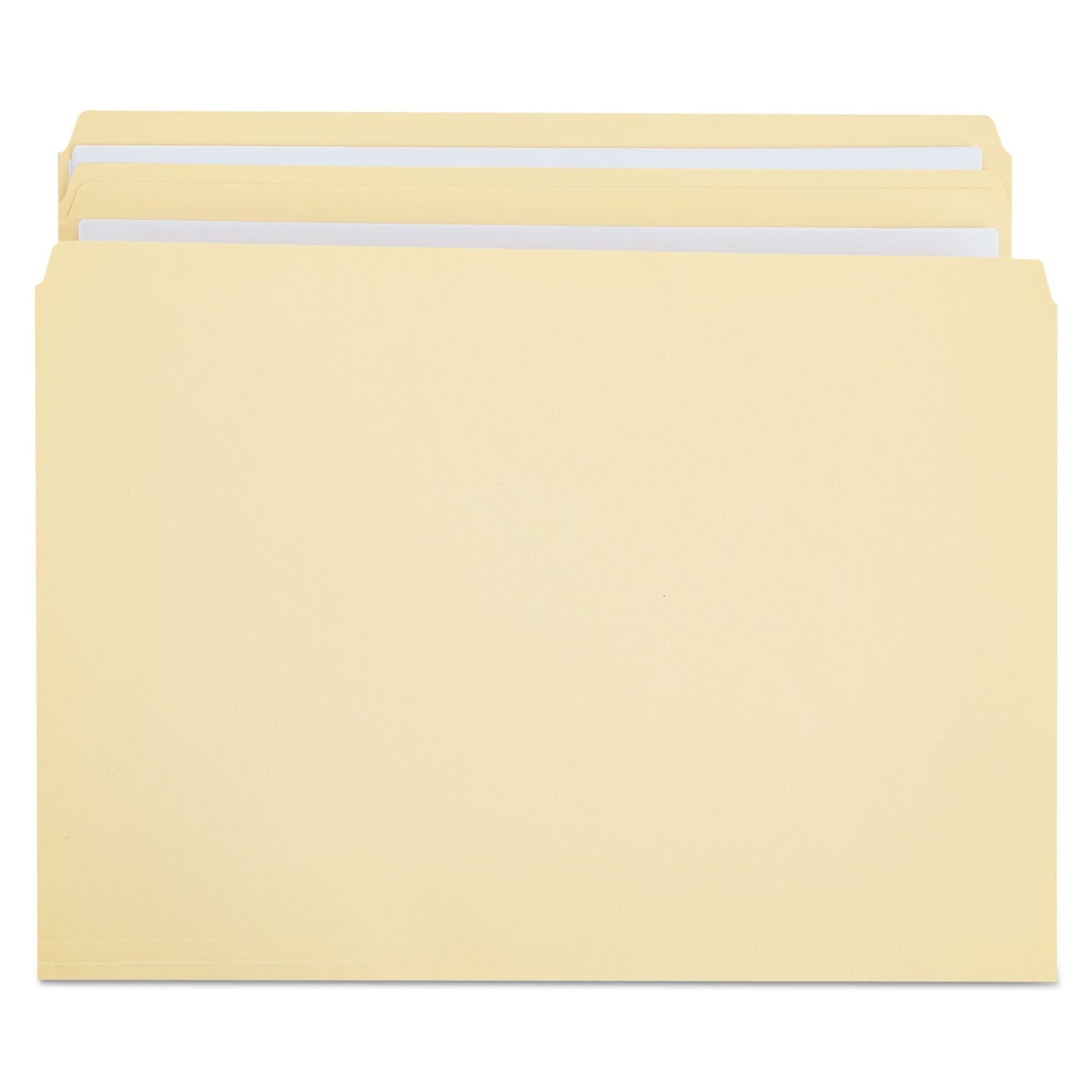 Universal Double-Ply Top Tab Manila File Folders, Straight Tabs, Letter Size, 0.75" Expansion, Manila, 100/Box