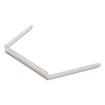 Universal Two-Piece Two-Prong Paper Fastener Bases, 2" Capacity, 2.75" Center to Center, Silver, 100/Box