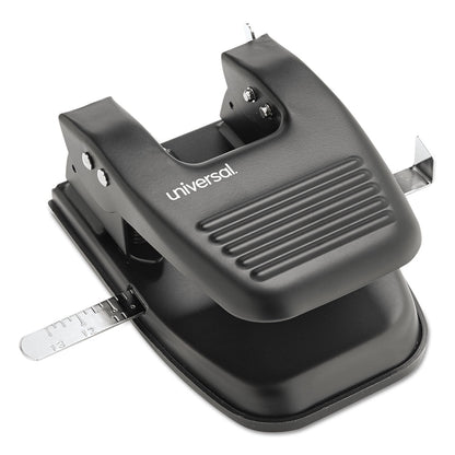 Universal 30-Sheet Two-Hole Punch, 9/32" Holes, Black