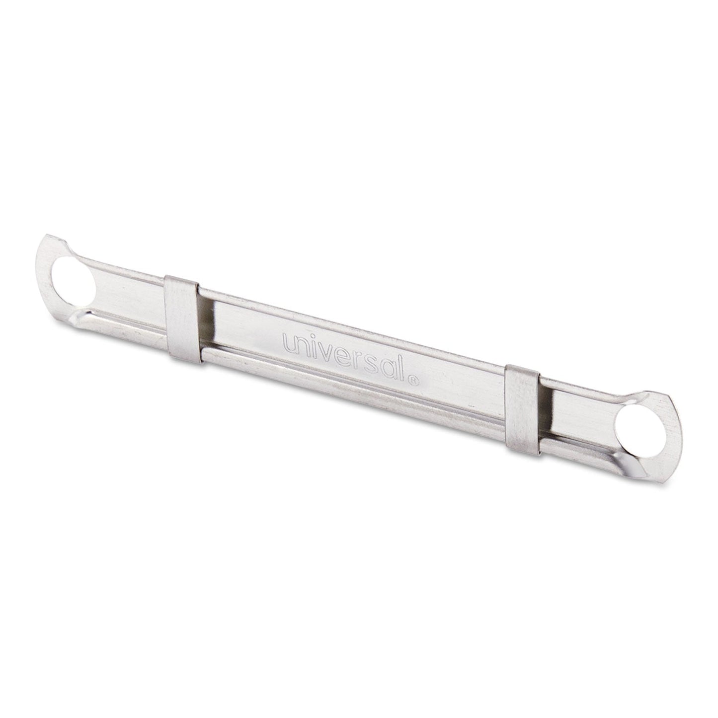 Universal Two-Piece Two-Prong Paper Fastener Compressors, 2.75" Center to Center, Silver, 100/Box