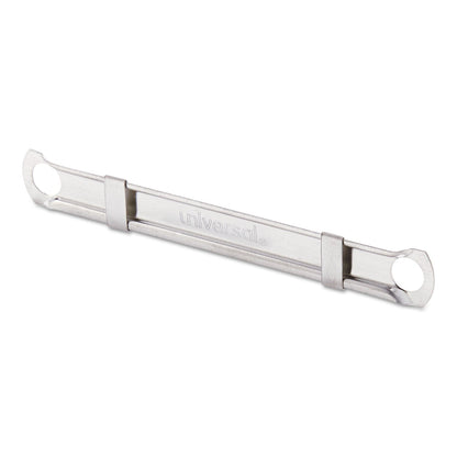 Universal Two-Piece Two-Prong Paper Fastener Compressors, 2.75" Center to Center, Silver, 100/Box