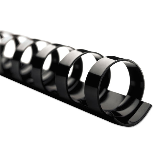 GBC CombBind Standard Spines, 2" Diameter, 450 Sheet Capacity, Black, 50/Box