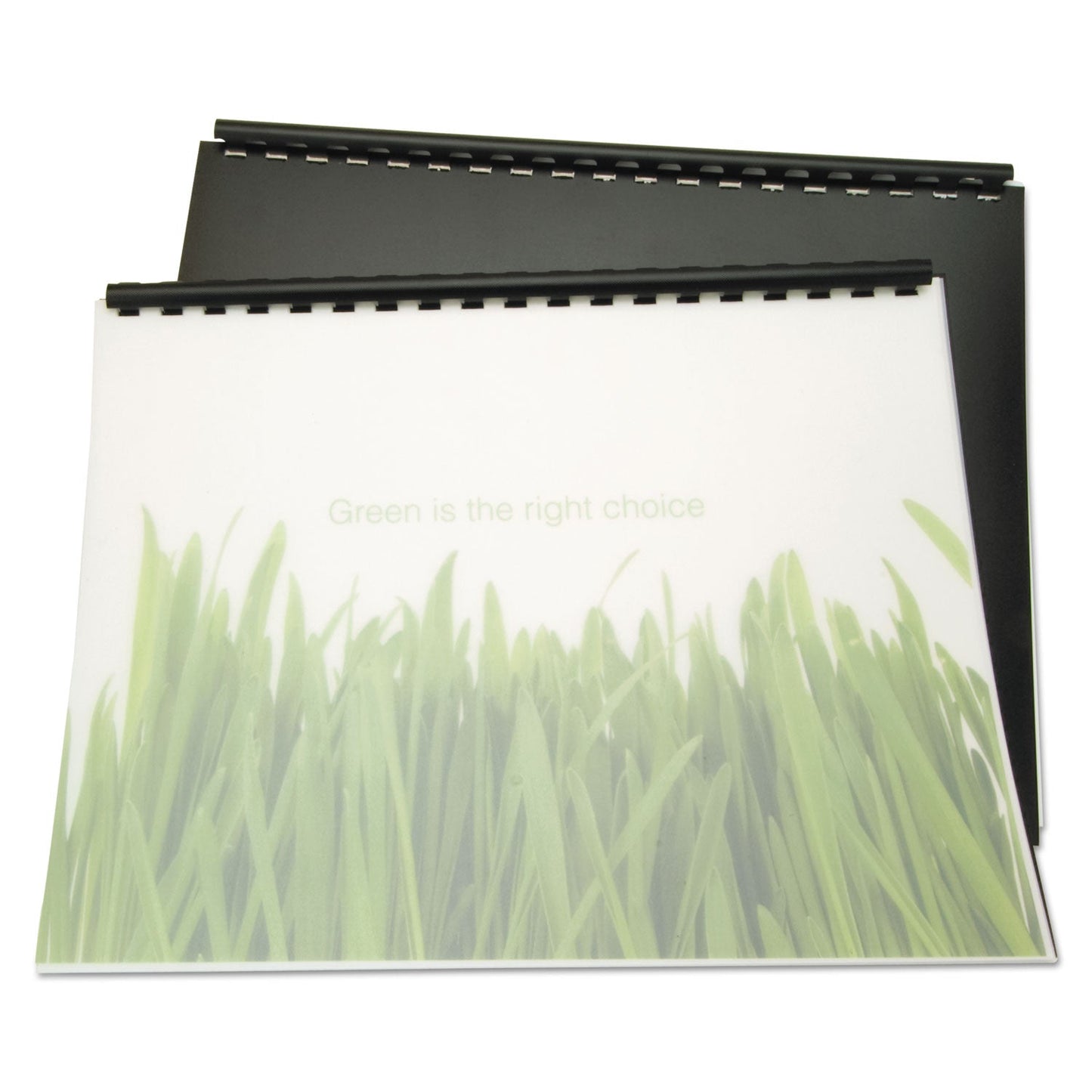 GBC 100% Recycled Poly Binding Cover, Black, 11 x 8.5, Unpunched, 25/Pack