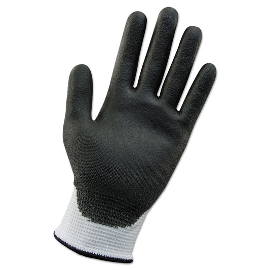 KleenGuard G60 ANSI Level 2 Cut-Resistant Glove, WHT/Blk, 230mm Length, Medium/SZ 8, 12 PR