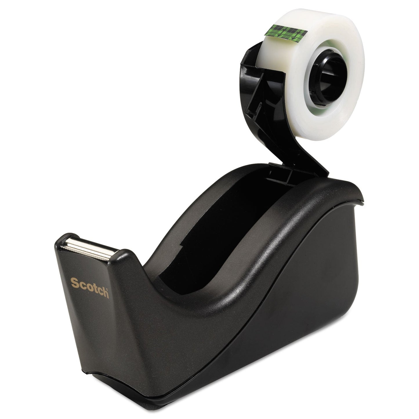 Scotch Value Desktop Tape Dispenser, 1" Core, Two-Tone Black