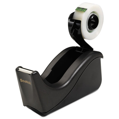 Scotch Value Desktop Tape Dispenser, 1" Core, Two-Tone Black