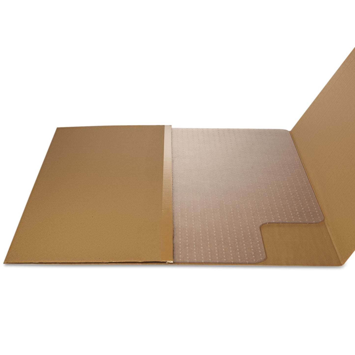 deflecto ExecuMat All Day Use Chair Mat for High Pile Carpet, 45 x 53, Wide Lipped, Clear