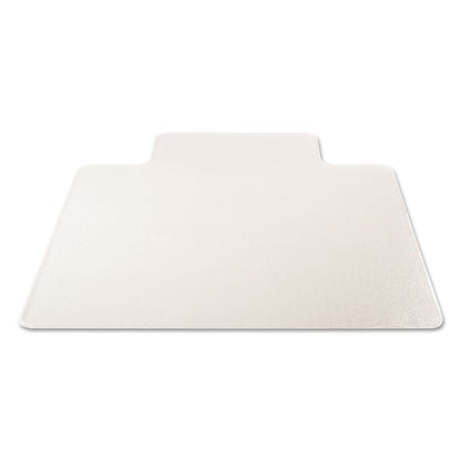 deflecto RollaMat Frequent Use Chair Mat, Med Pile Carpet, Flat, 45 x 53, Wide Lipped, Clear