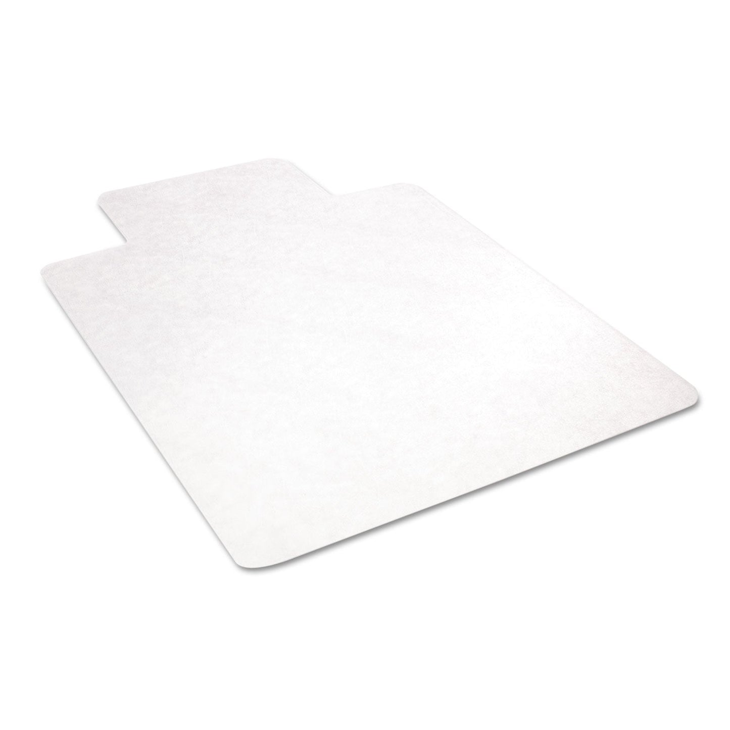 deflecto EconoMat All Day Use Chair Mat for Hard Floors, 45 x 53, Wide Lipped, Clear
