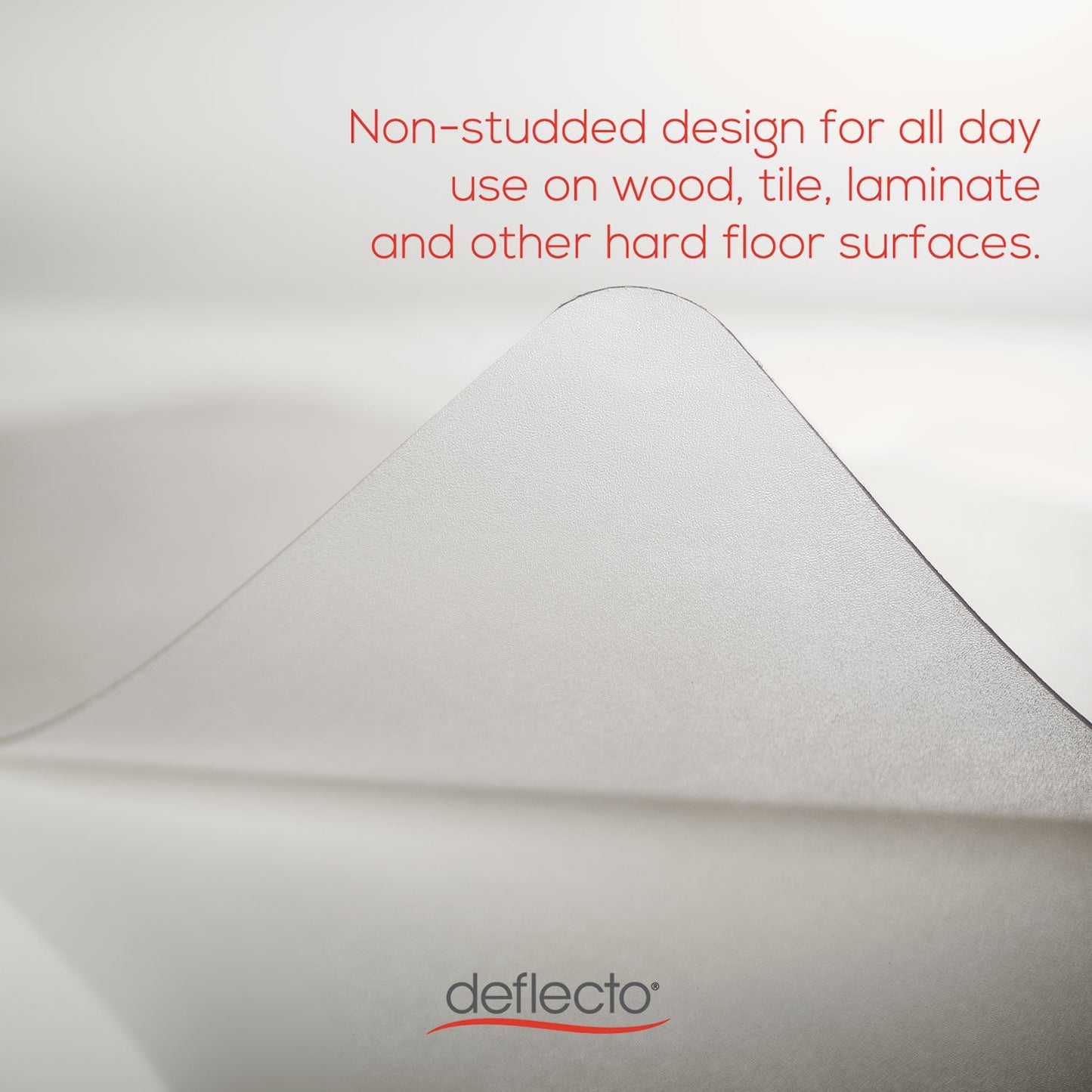deflecto All Day Use Chair Mat - Hard Floors, 46 x 60, Rectangle, Clear