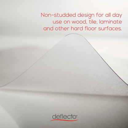 deflecto All Day Use Chair Mat - Hard Floors, 45 x 53, Rectangle, Clear