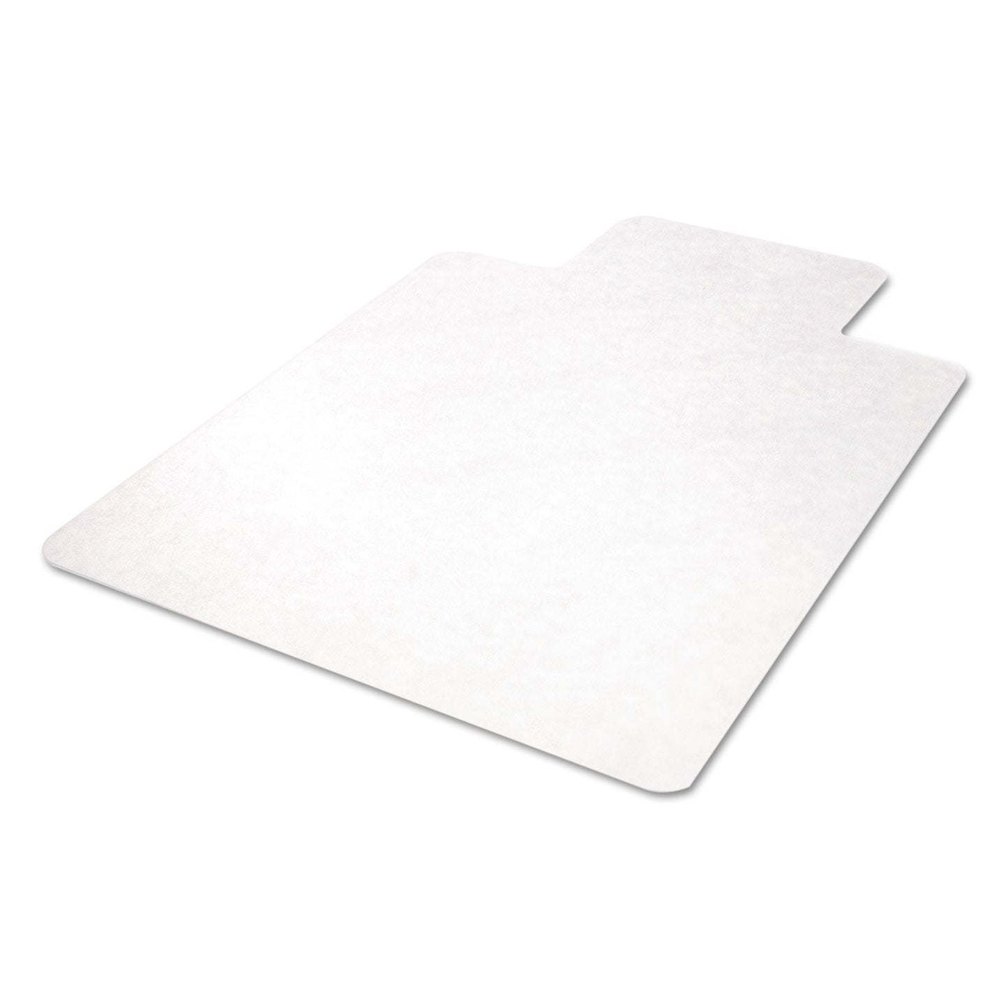 deflecto EconoMat All Day Use Chair Mat for Hard Floors, 45 x 53, Wide Lipped, Clear