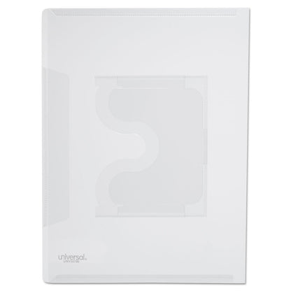 Universal Transparent Deluxe Locking Project Files with CD-ROM Holder, Letter Size, Clear, 25/Pack