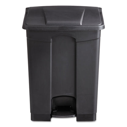 Safco Large Capacity Plastic Step-On Receptacle, 17 gal, Black