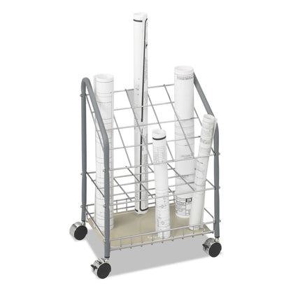 Safco Wire Roll/Files, 20 Compartments, 18w x 12.75d x 24.5h, Gray