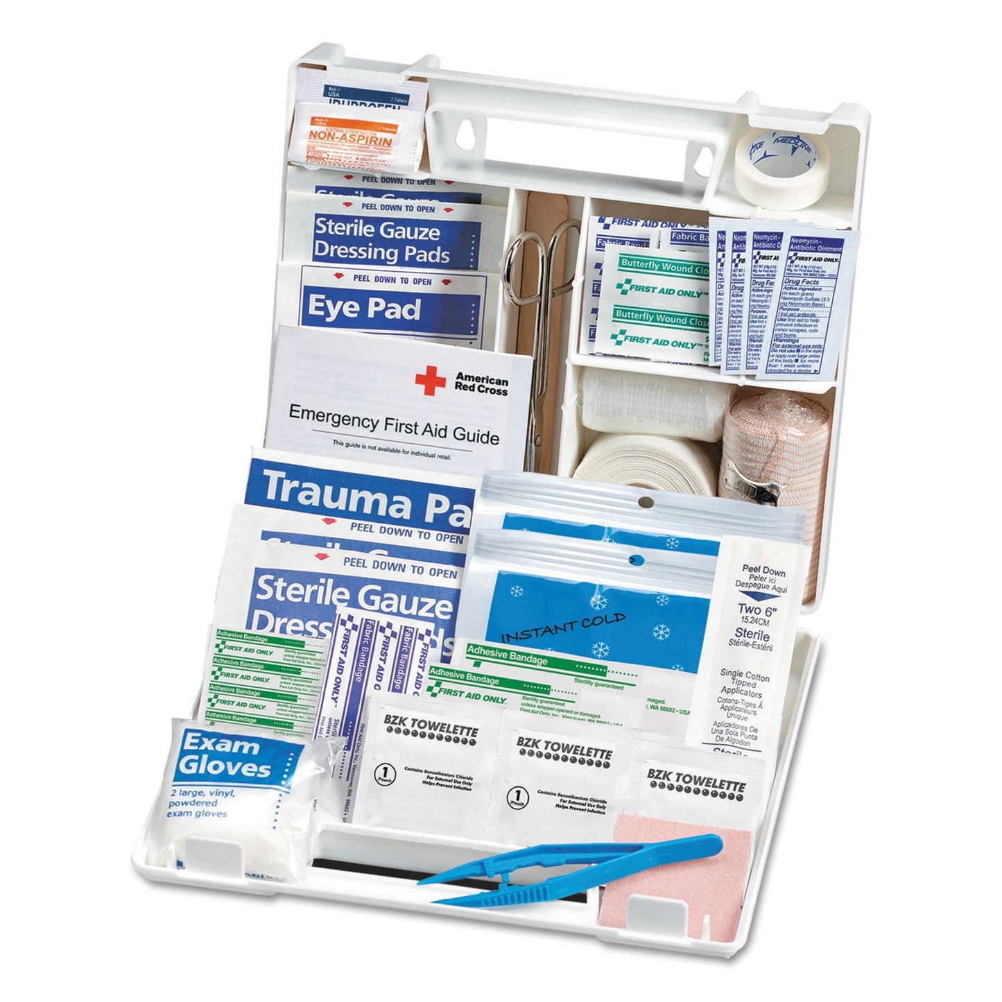 First Aid Only Sports First Aid Kit for 10 People, 71 Pieces, Plastic Case