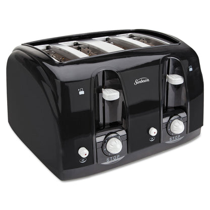 Sunbeam Extra Wide Slot Toaster, 4-Slice, 11.75 x 13.38 x 8.25, Black