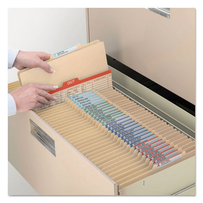 Smead Manila Four- and Six-Section Top Tab Classification Folders, 1 Divider, Legal Size, Manila, 10/Box