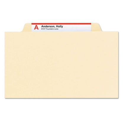 Smead Manila Four- and Six-Section Top Tab Classification Folders, 2 Dividers, Legal Size, Manila, 10/Box