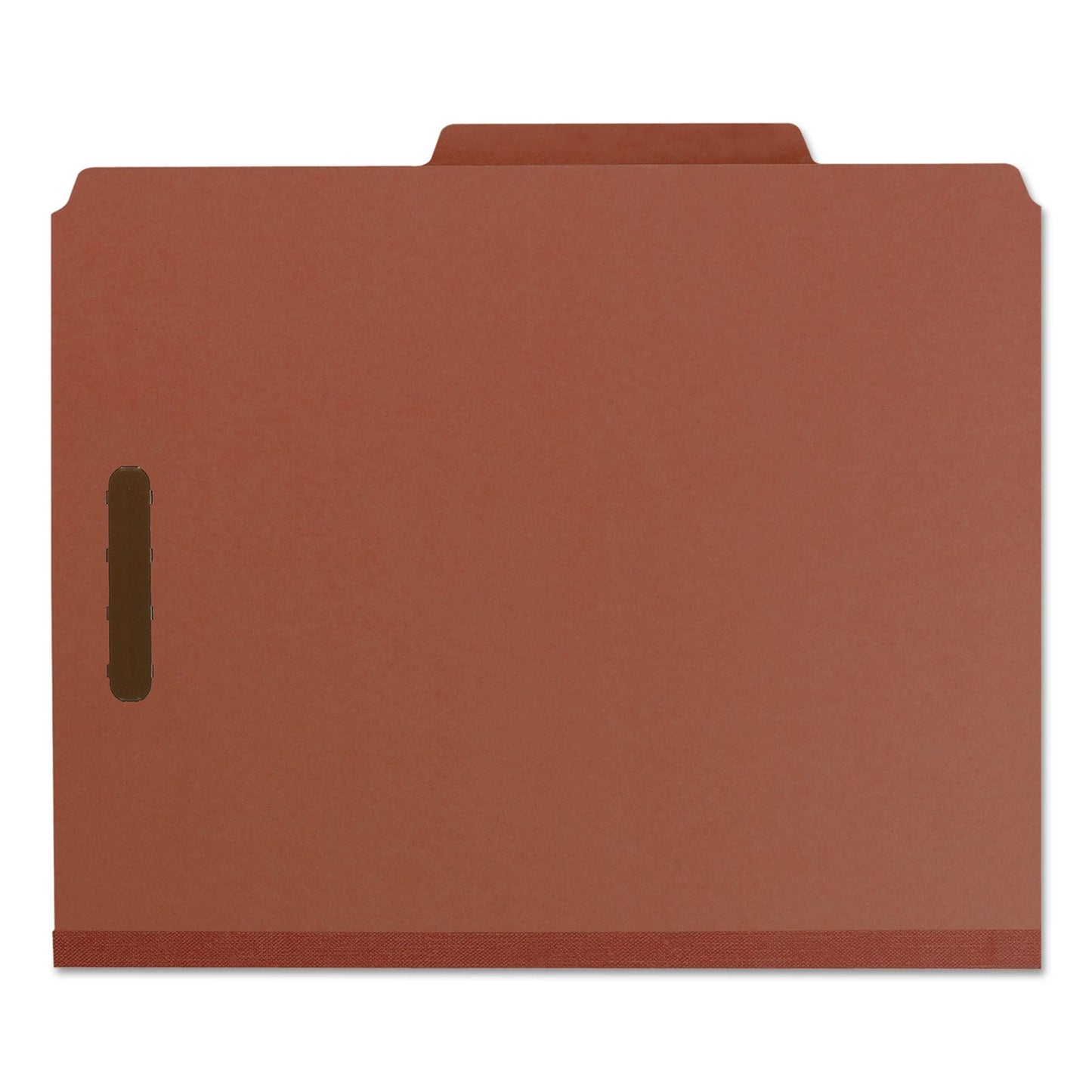 Smead 100% Recycled Pressboard Classification Folders, 3 Dividers, Letter Size, Red, 10/Box