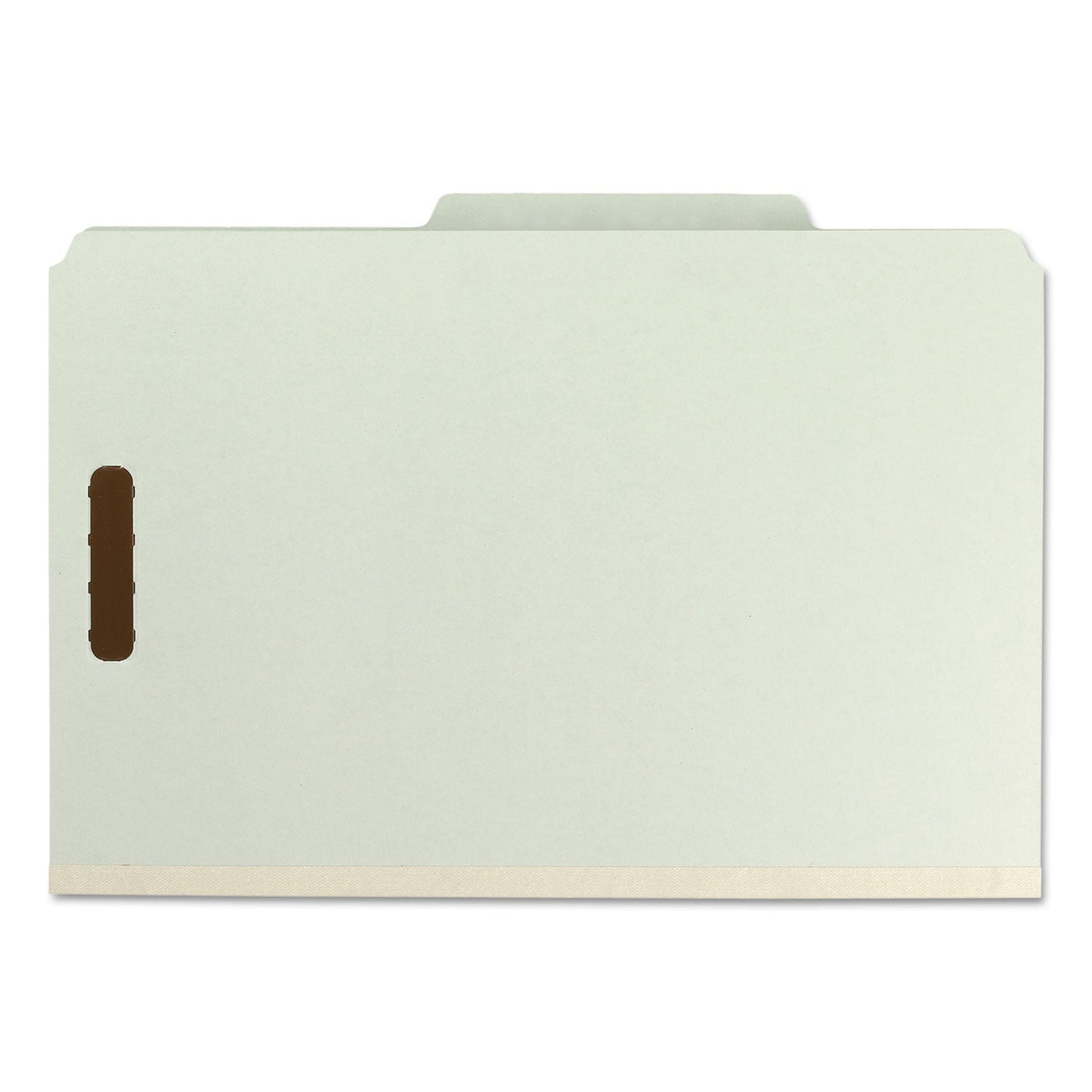 Smead 100% Recycled Pressboard Classification Folders, 3 Dividers, Legal Size, Gray-Green, 10/Box