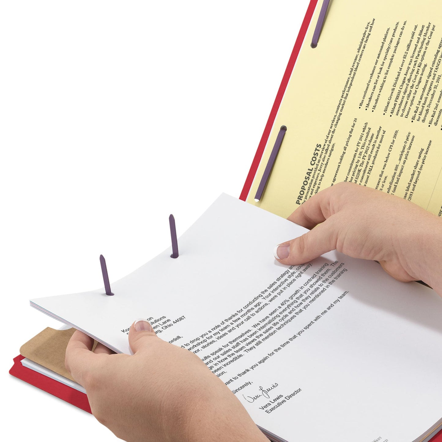 Smead 6-Section Pressboard Top Tab Pocket-Style Classification Folders with SafeSHIELD Fasteners, 2 Dividers, Legal, Red, 10/BX
