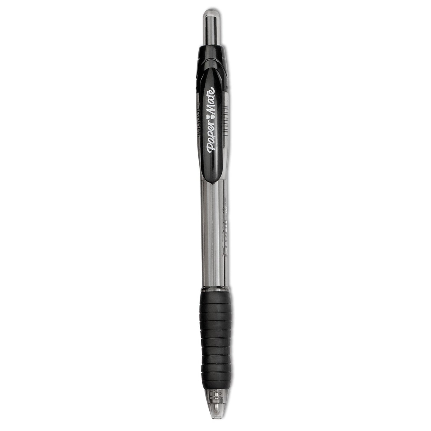 Paper Mate Profile Ballpoint Pen, Retractable, Bold 1.4 mm, Black Ink, Black Barrel, Dozen