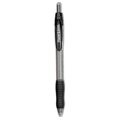 Paper Mate Profile Ballpoint Pen, Retractable, Bold 1.4 mm, Black Ink, Black Barrel, Dozen