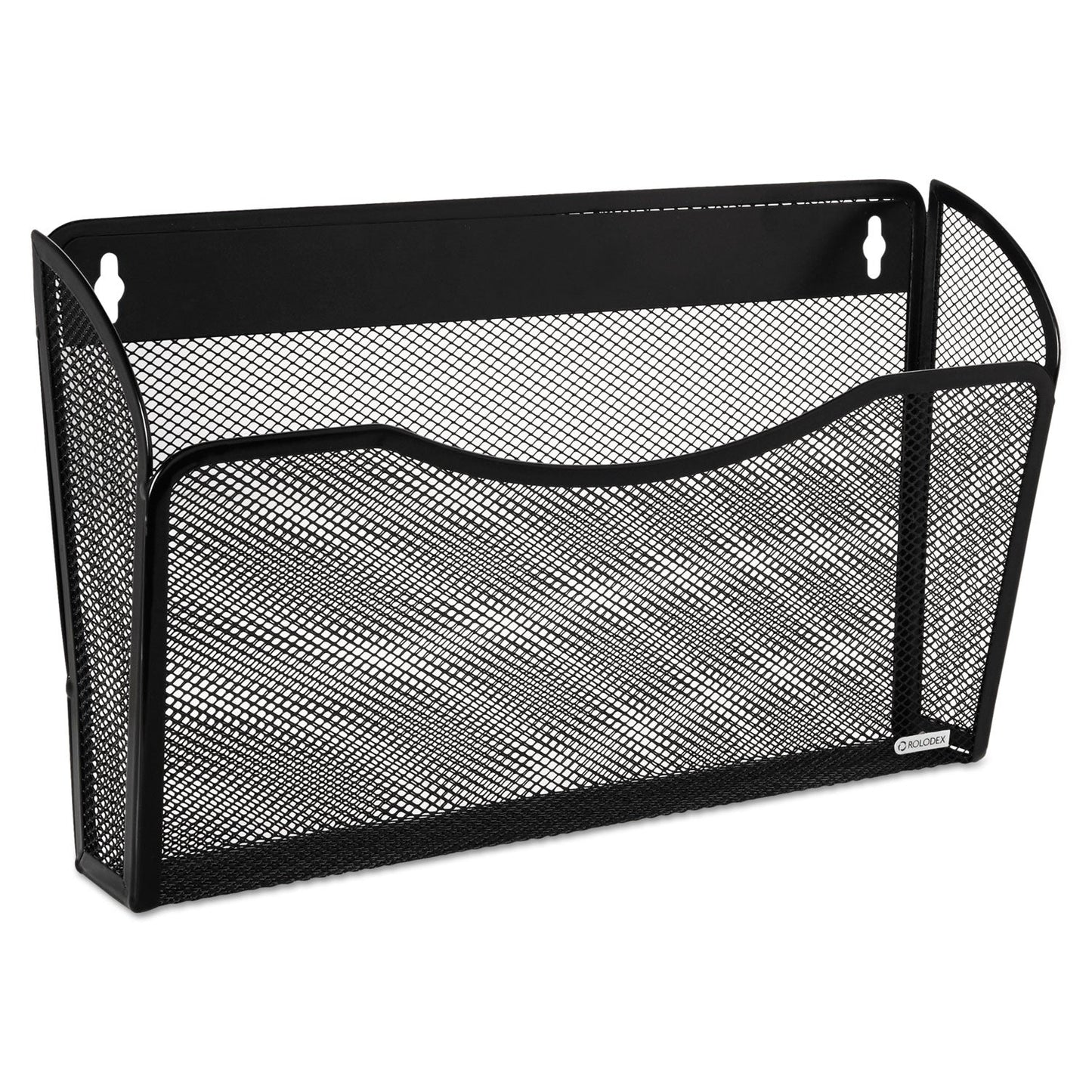 Rolodex Single Pocket Wire Mesh Wall File, Letter Size, 14" x 3.27" x 8.5", Black