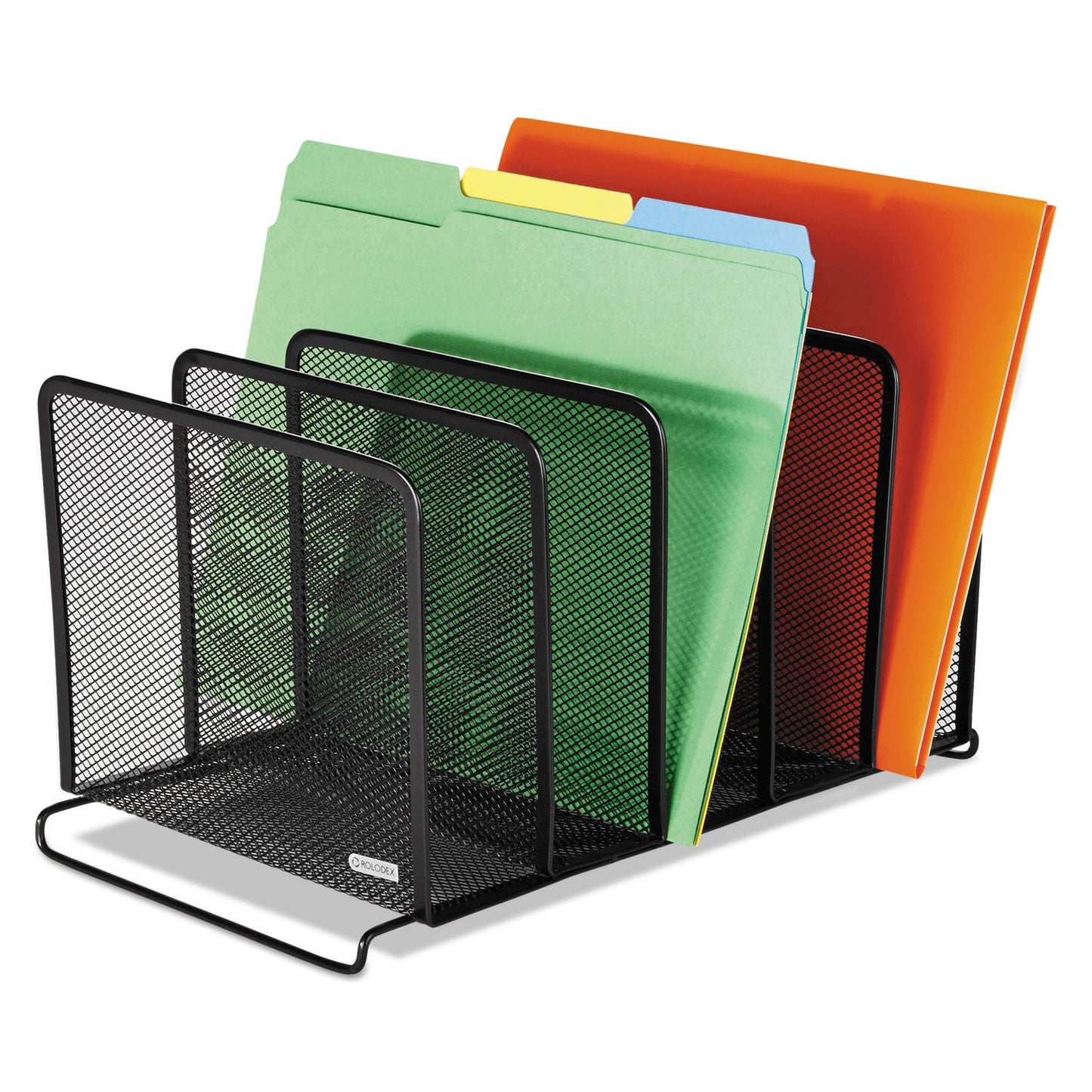 Rolodex Mesh Stacking Sorter, 5 Sections, Letter to Legal Size Files, 8.25" x 14.38" x 7.88", Black