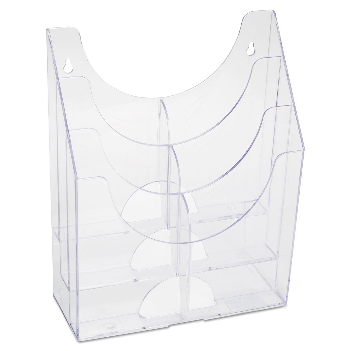 Rubbermaid Optimizers Multipurpose Six-Pocket Organizer, 9.75w x 4.25d x 12h, Clear