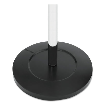 Alba Chromy Coat Stand, 12 Knobs, 16w x 16d x 70.5h, Chrome/Black