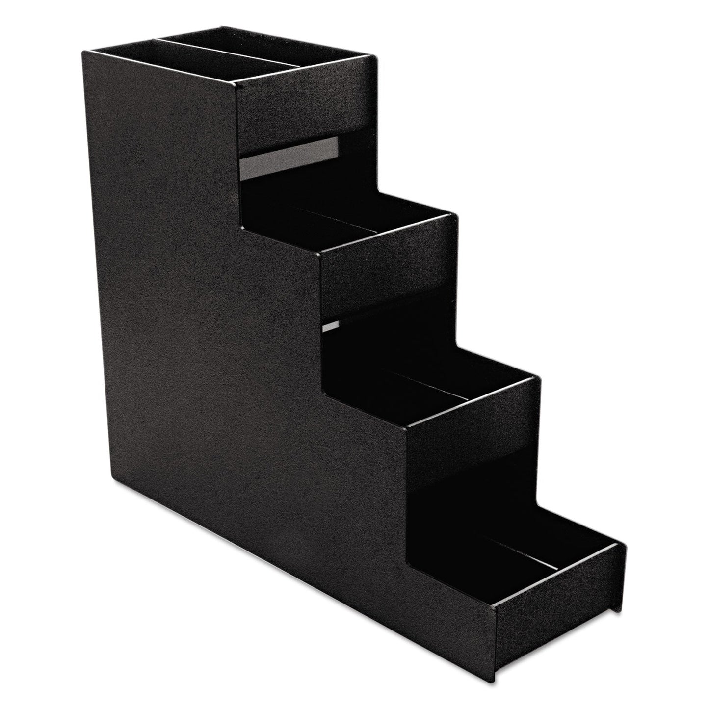 Vertiflex Narrow Condiment Organizer, 8 Compartments, 6 x 19 x 15.88, Black