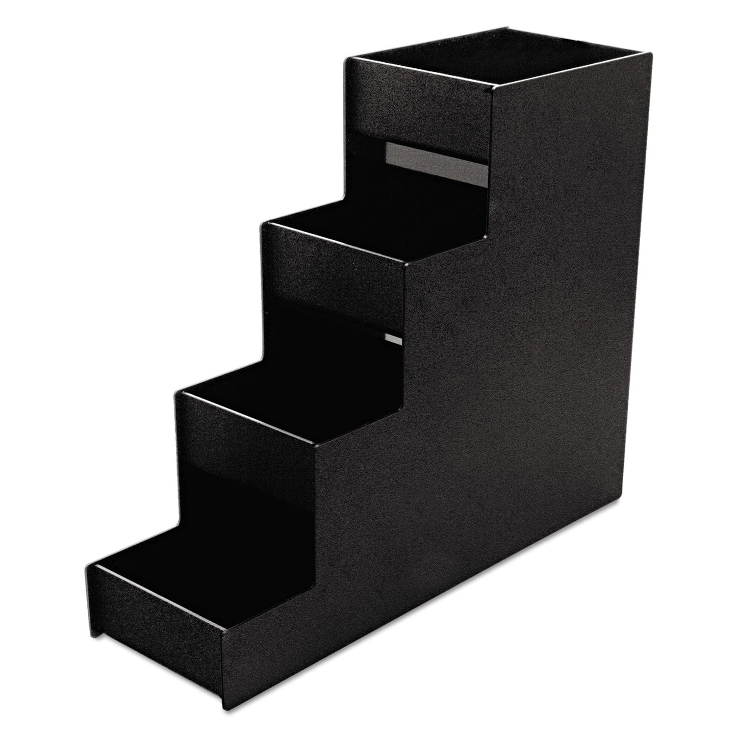 Vertiflex Narrow Condiment Organizer, 8 Compartments, 6 x 19 x 15.88, Black