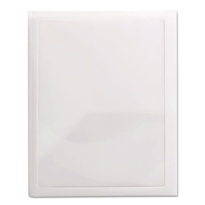 Smead Frame View Poly Two-Pocket Folder, 100-Sheet Capacity, 11 x 8.5, Clear/Oyster, 5/Pack