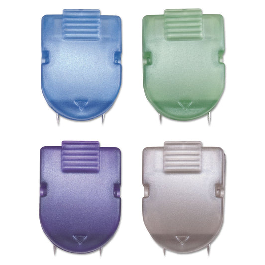 Advantus Wall Clips for Fabric Panels, 40 Sheet Capacity, Assorted Metallic Colors, 20/Box