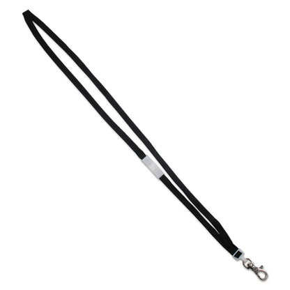 Advantus Deluxe Safety Lanyards, Metal Lobster Claw Hook Fastener, 36" Long, Black, 24/Box