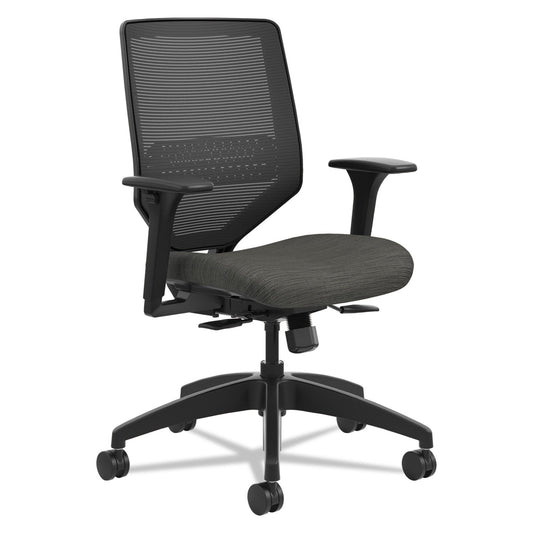 HON Solve Series Mesh Back Task Chair, Supports Up to 300 lb, 16" to 22" Seat Height, Ink Seat, Black Back/Base
